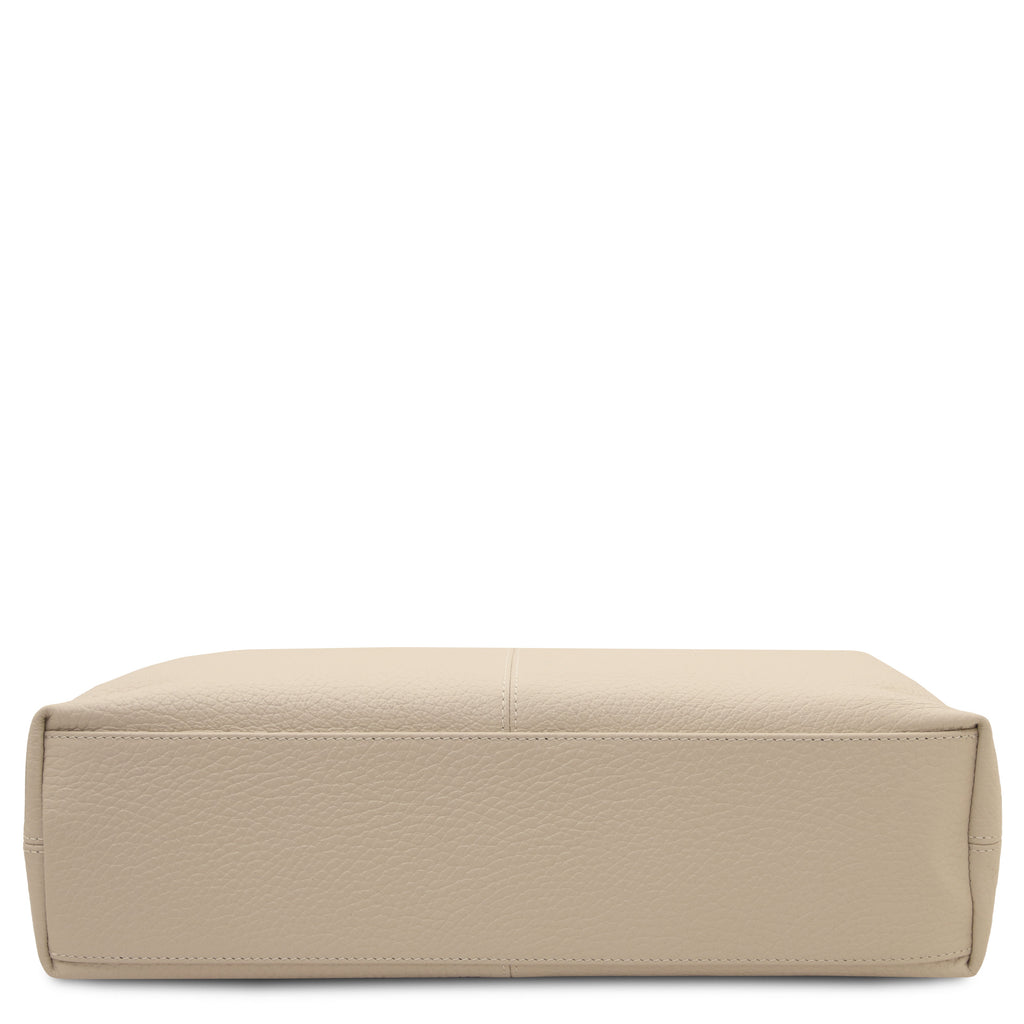 PLENIA — Grand sac shopping en cuir grainé
