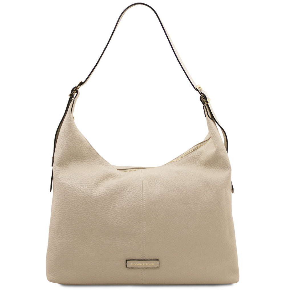 PLENIA — Grand sac shopping en cuir grainé