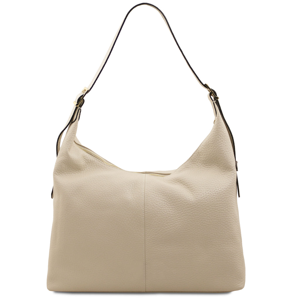 PLENIA — Grand sac shopping en cuir grainé