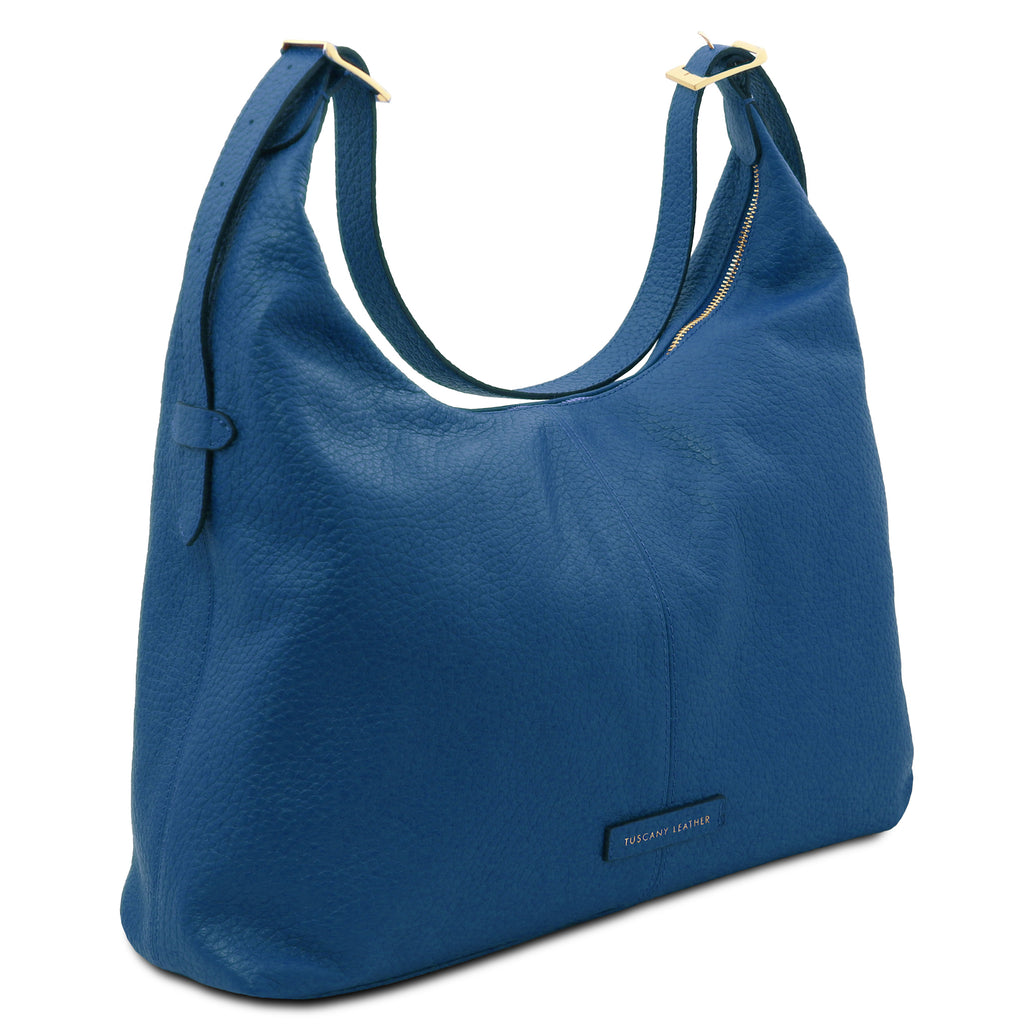 PLENIA — Grand sac shopping en cuir grainé
