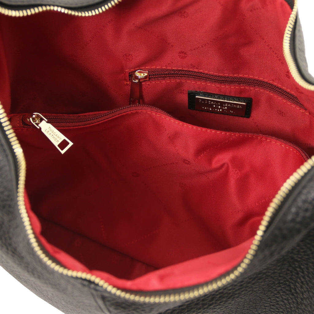 PLENIA — Grand sac shopping en cuir grainé