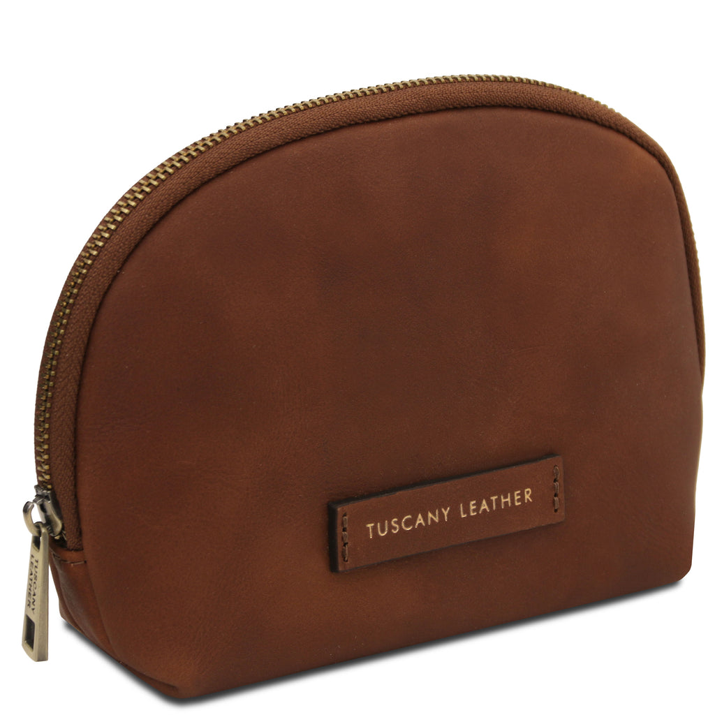 Trousse de toilette femme VERA en cuir pleine fleur