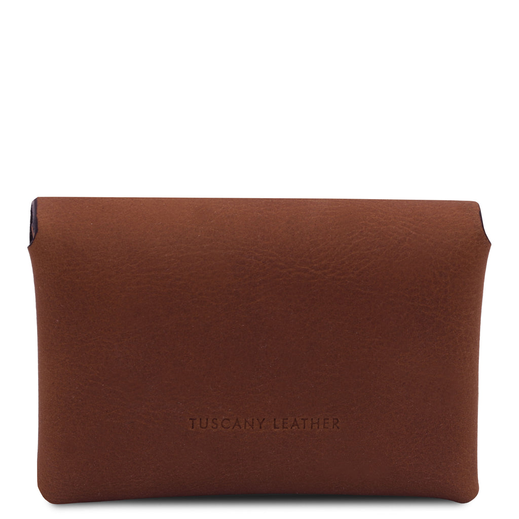 Porte-monnaie compact MONETA en cuir pleine fleur