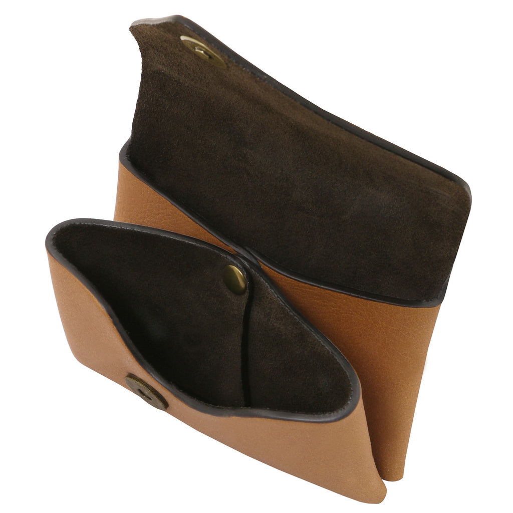 Porte-monnaie compact MONETA en cuir pleine fleur