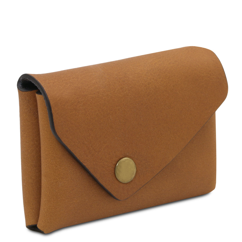 Porte-monnaie compact MONETA en cuir pleine fleur