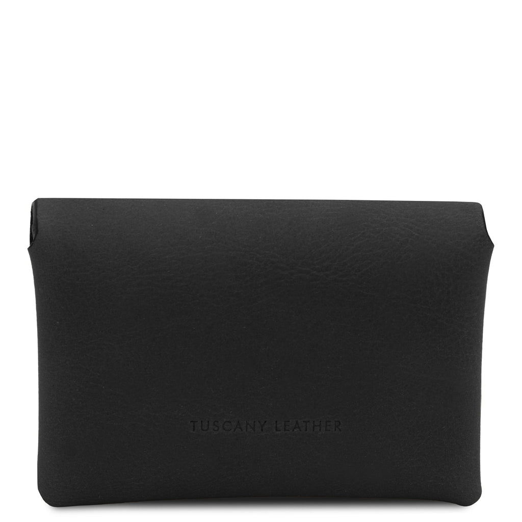 Porte-monnaie compact MONETA en cuir pleine fleur