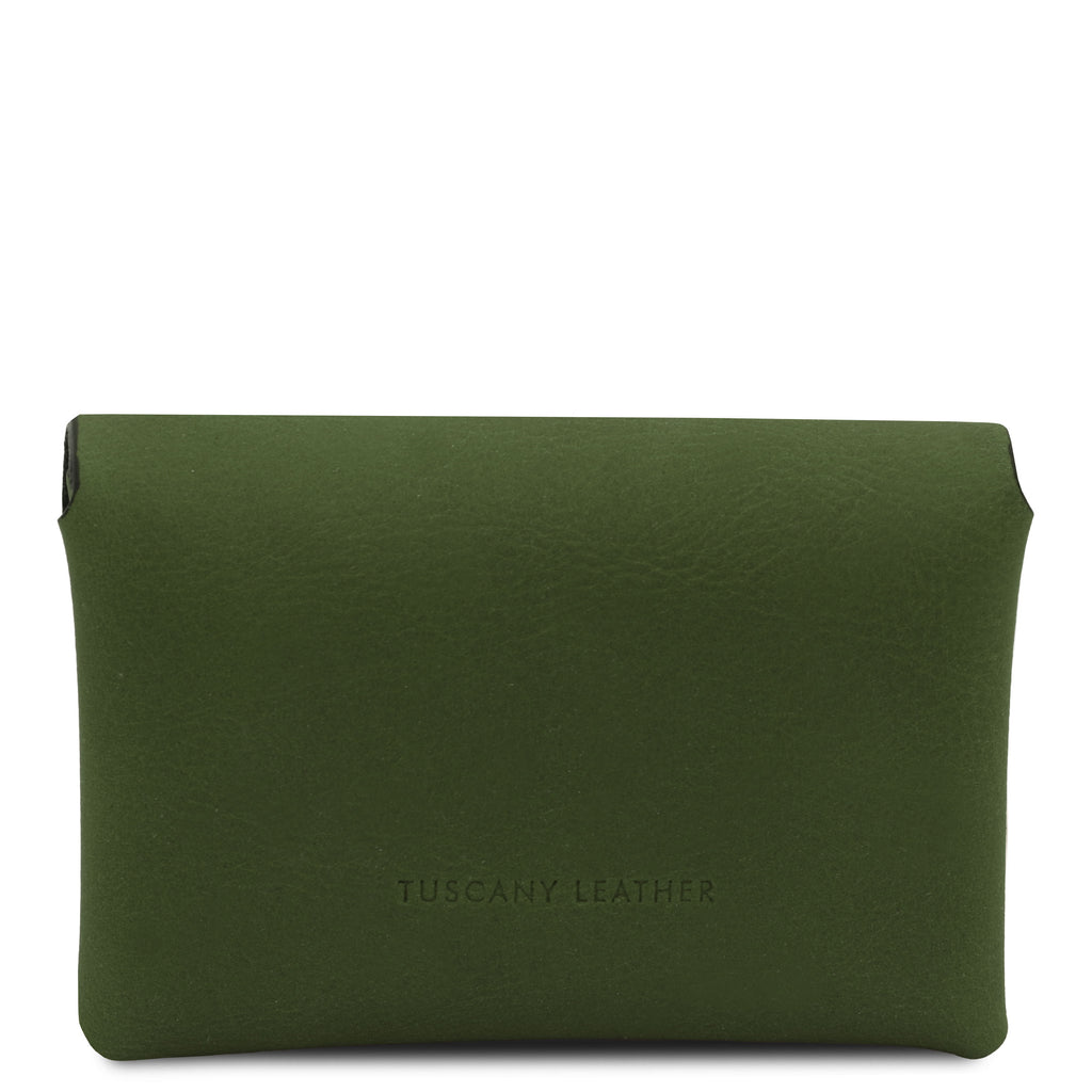 Porte-monnaie compact MONETA en cuir pleine fleur