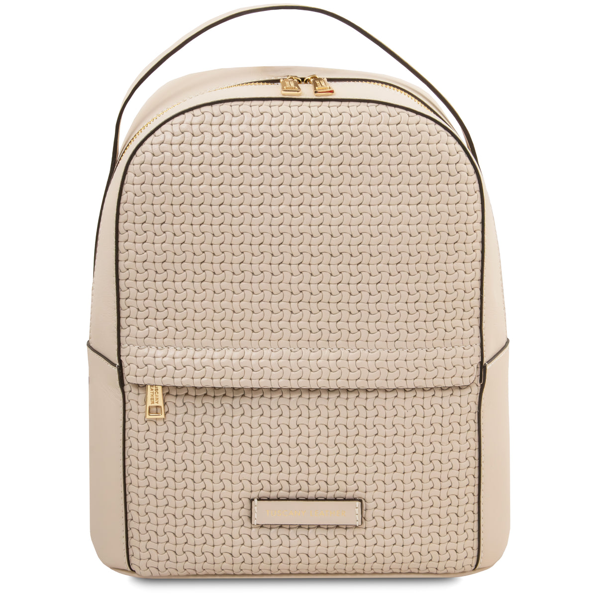 Sac à dos femme DEDALO en cuir véritable imprimé effet tressé