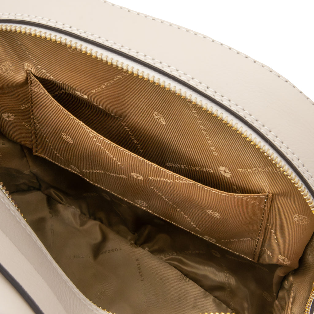 Sac à dos femme DEDALO en cuir véritable imprimé effet tressé