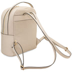 Sac à dos femme DEDALO en cuir véritable imprimé effet tressé