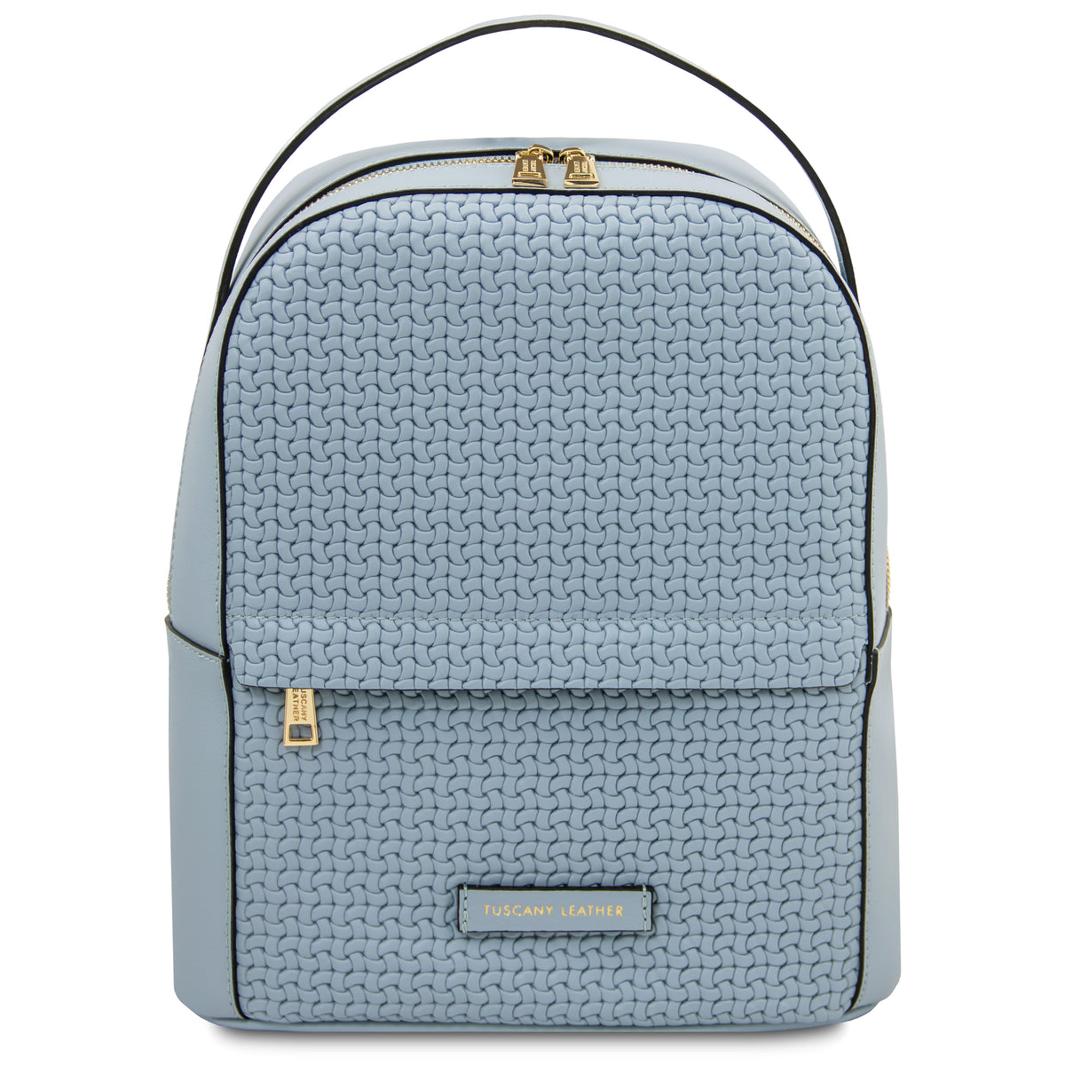 Sac à dos femme DEDALO en cuir véritable imprimé effet tressé Image principale du produit