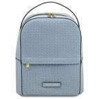 Sac à dos femme DEDALO en cuir véritable imprimé effet tressé