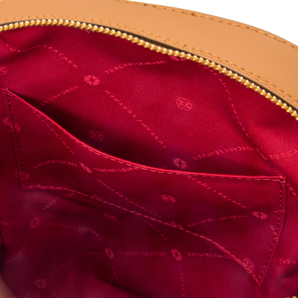 Sac à dos femme DEDALO en cuir véritable imprimé effet tressé