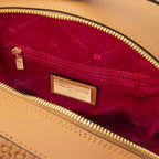 Sac à dos femme DEDALO en cuir véritable imprimé effet tressé