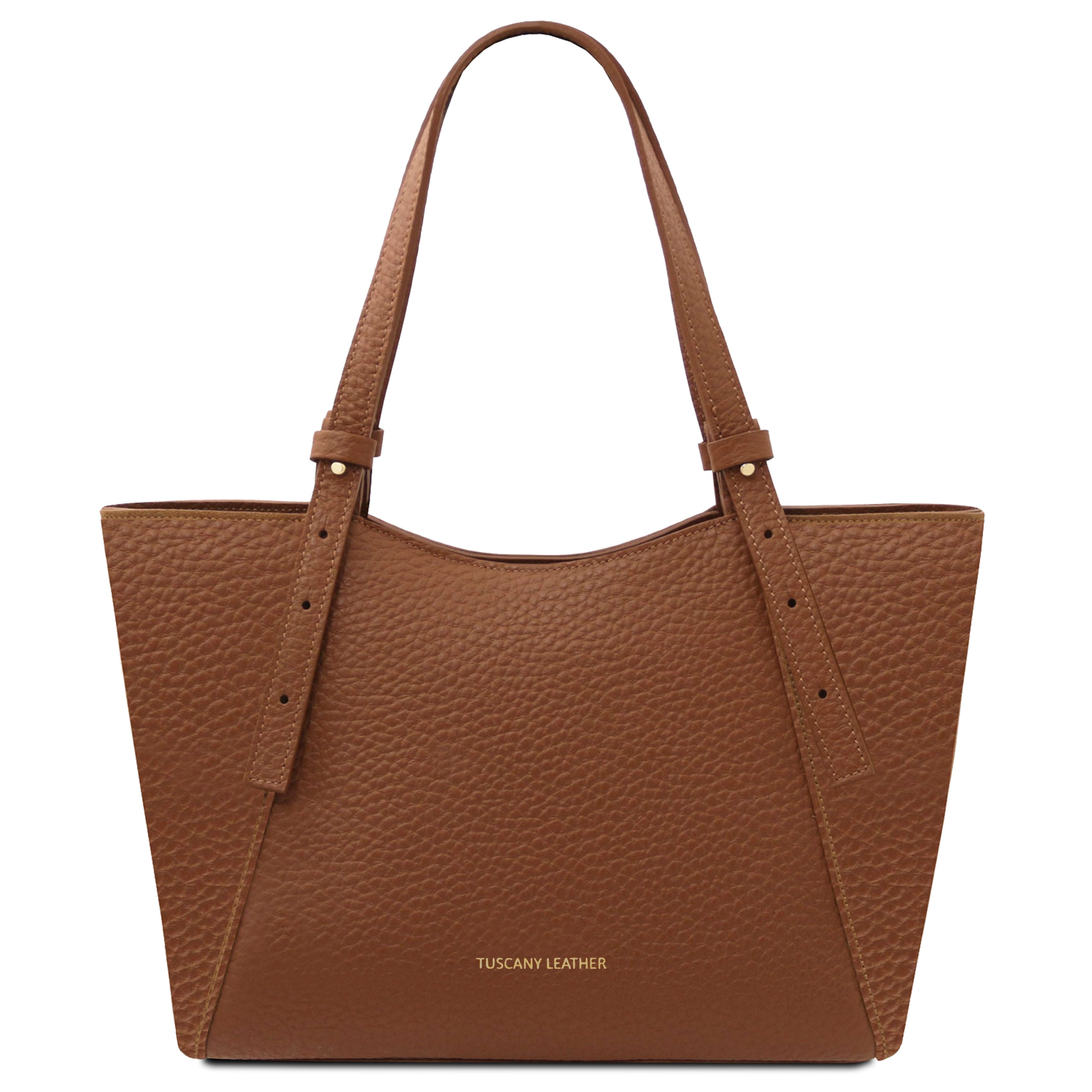 LIBRA — Grand sac shopping en cuir gros grain Image principale du produit