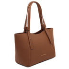 LIBRA — Grand sac shopping en cuir gros grain