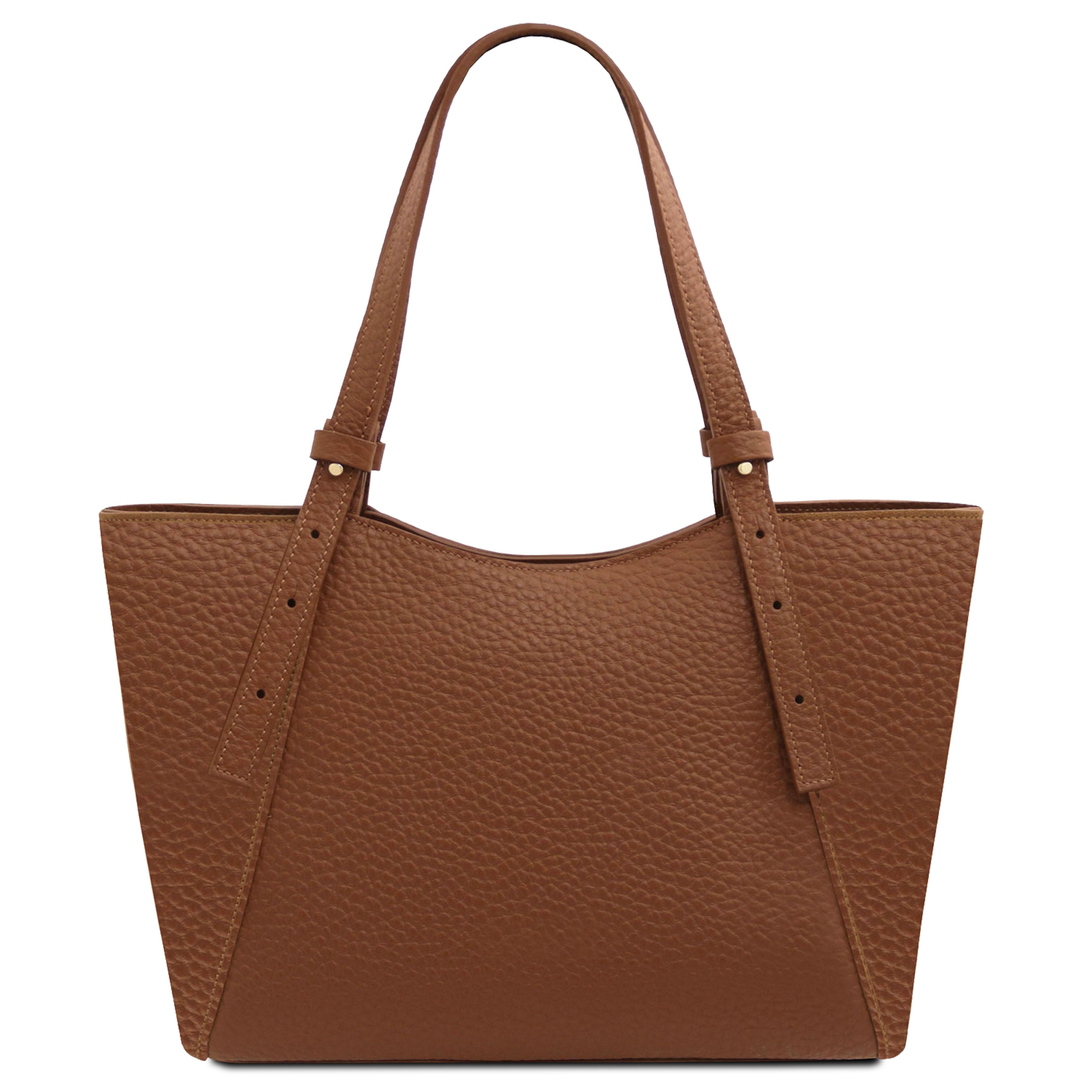 LIBRA — Grand sac shopping en cuir gros grain
