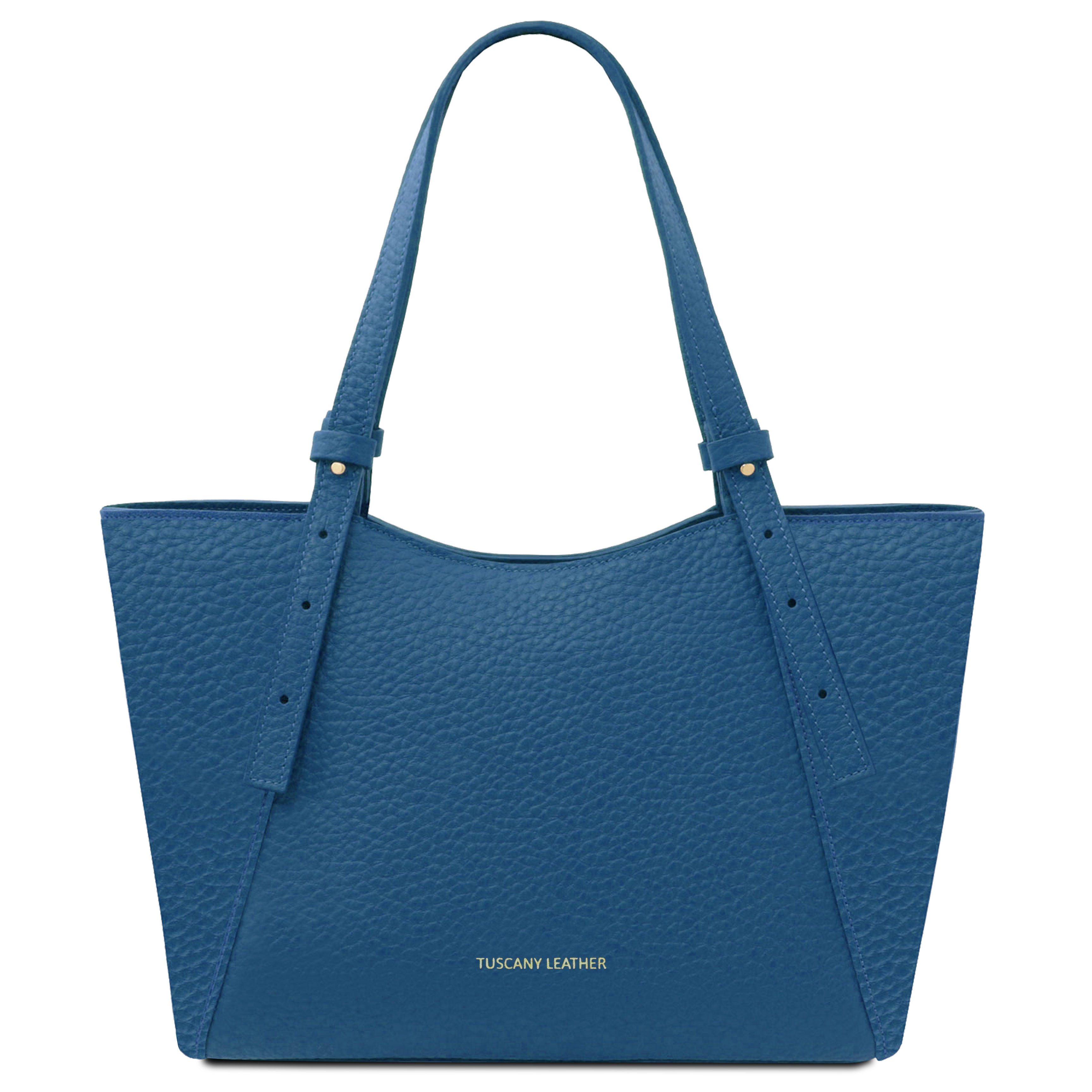 LIBRA — Grand sac shopping en cuir gros grain