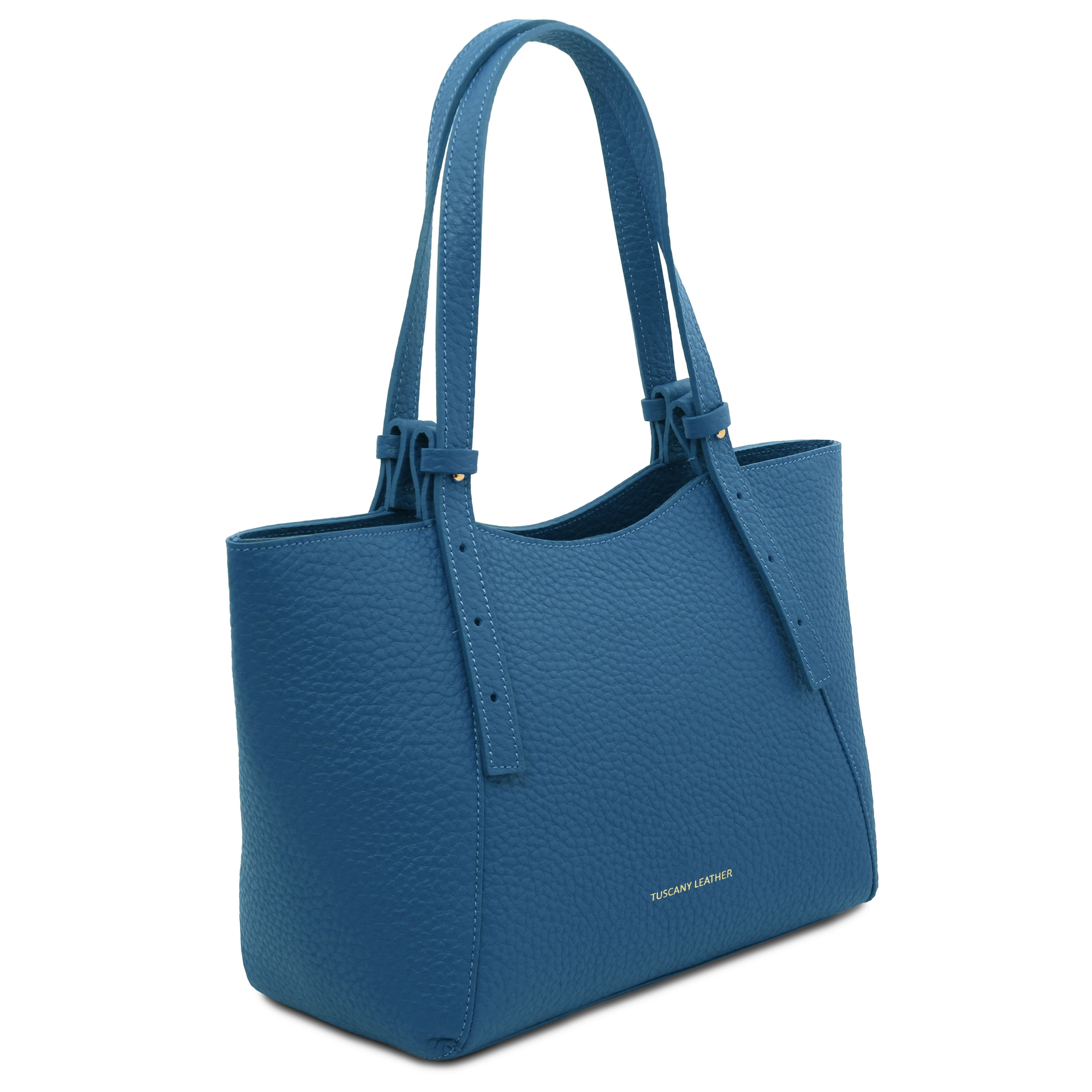 LIBRA — Grand sac shopping en cuir gros grain