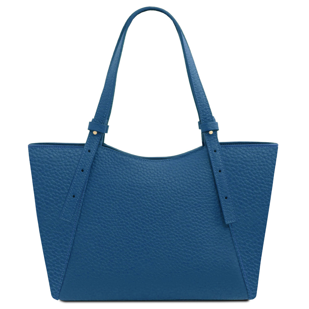 LIBRA — Grand sac shopping en cuir gros grain