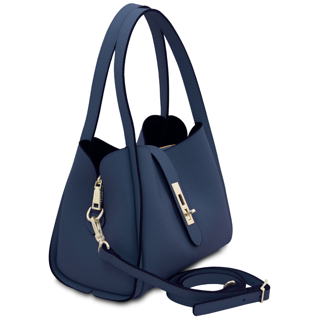 Sac à main femme SOAVE en cuir véritable souple à double poignée