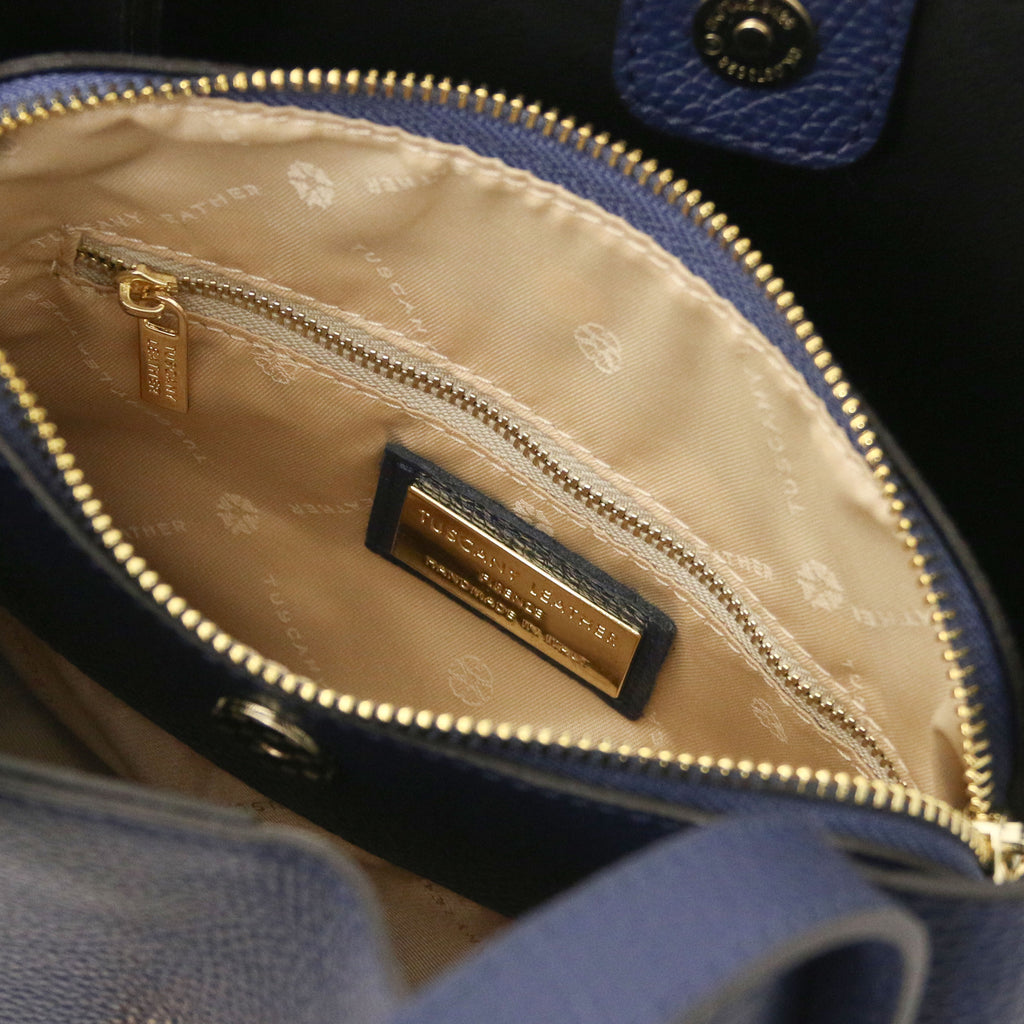 Sac à main femme SOAVE en cuir véritable souple à double poignée