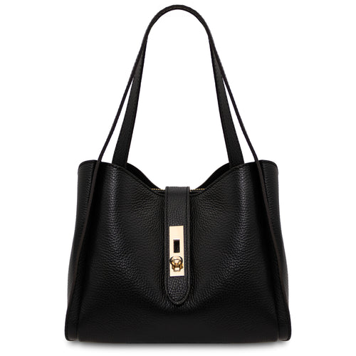 Sac à main femme SOAVE en cuir véritable souple à double poignée