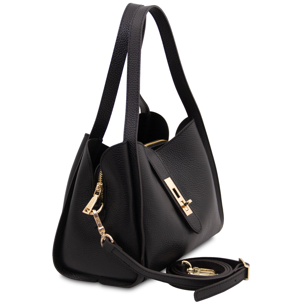 Sac à main femme SOAVE en cuir véritable souple à double poignée