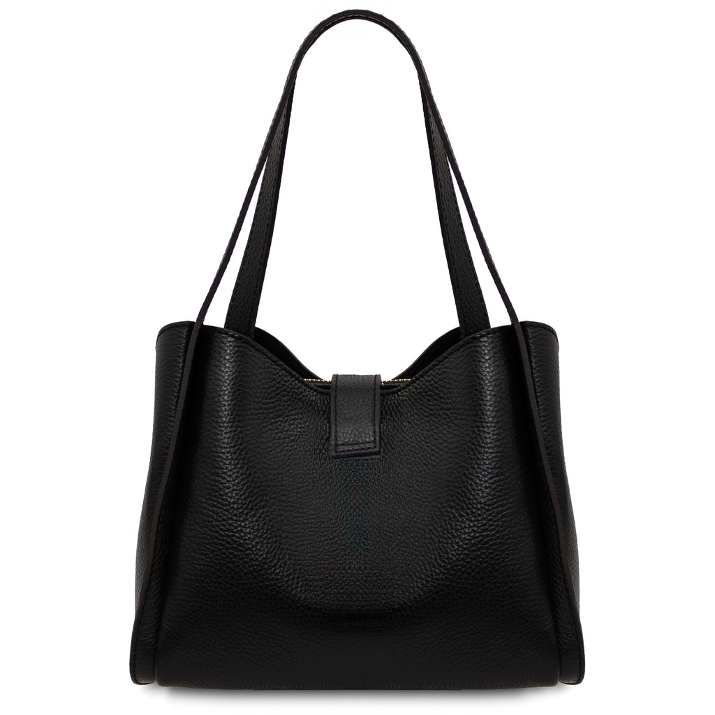 Sac à main femme SOAVE en cuir véritable souple à double poignée