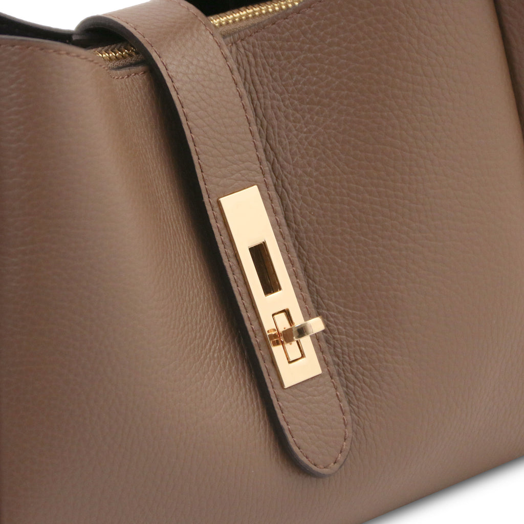 Sac à main femme SOAVE en cuir véritable souple à double poignée