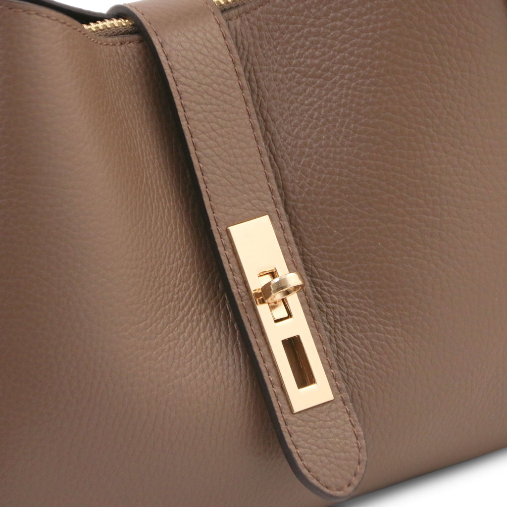 Sac à main femme SOAVE en cuir véritable souple à double poignée