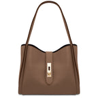Sac à main femme SOAVE en cuir véritable souple à double poignée
