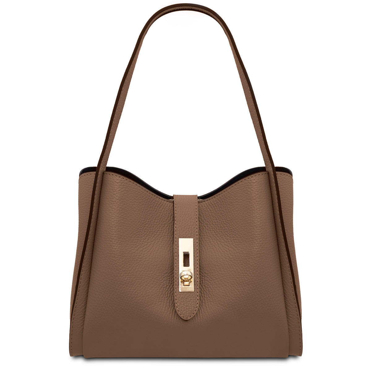 Sac à main femme SOAVE en cuir véritable souple à double poignée