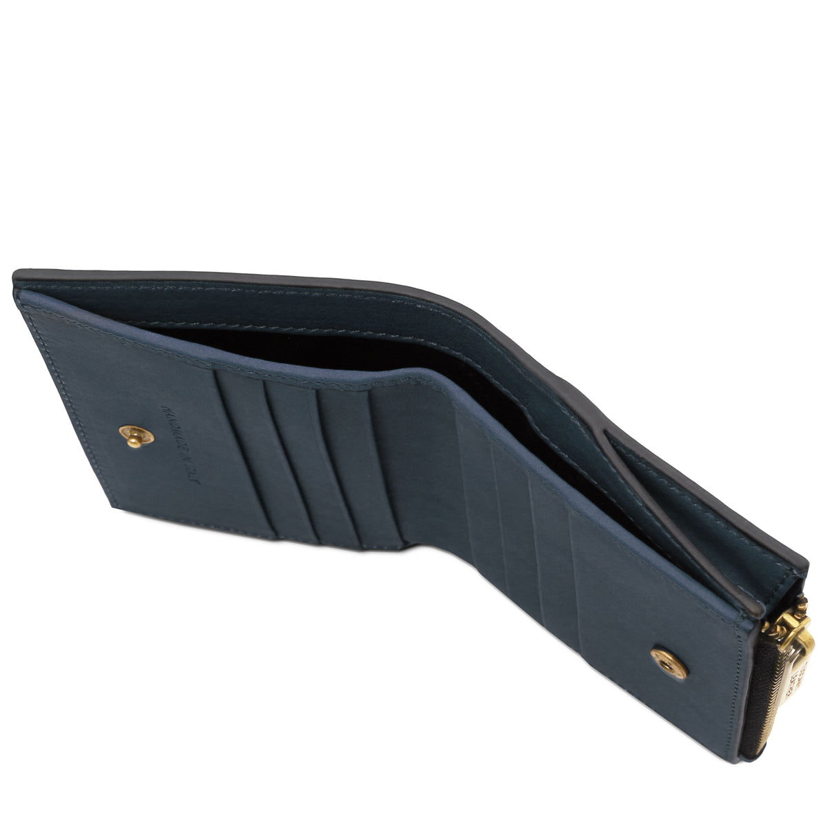 Portefeuille compact unisexe PRIMO en cuir pleine fleur