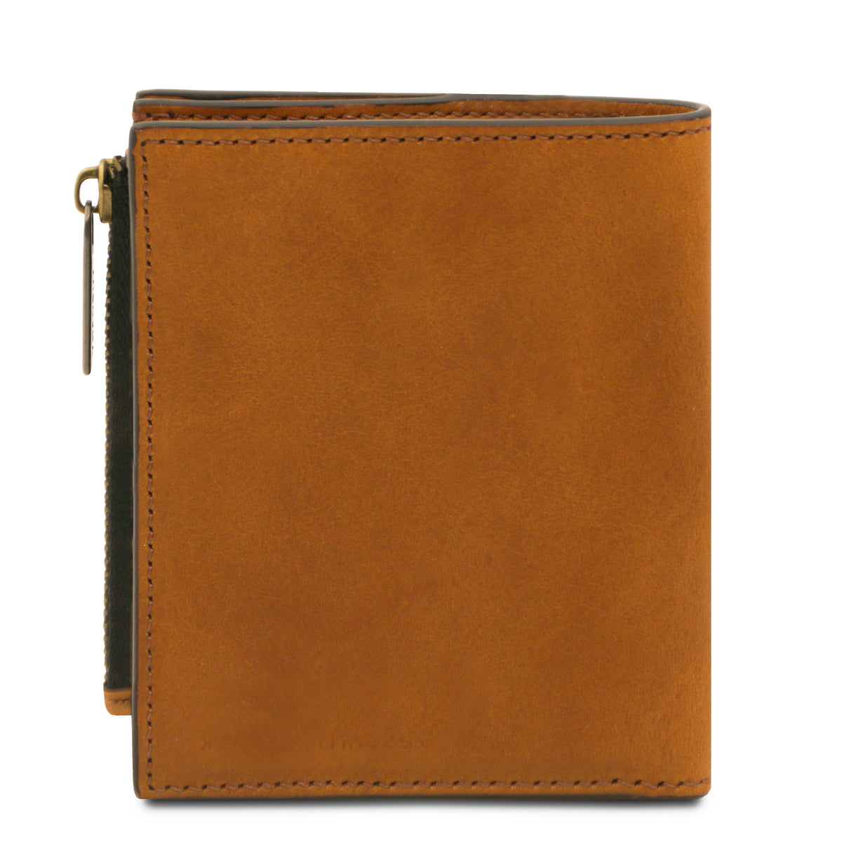 Portefeuille compact unisexe PRIMO en cuir pleine fleur