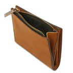 Portefeuille compact unisexe PRIMO en cuir pleine fleur