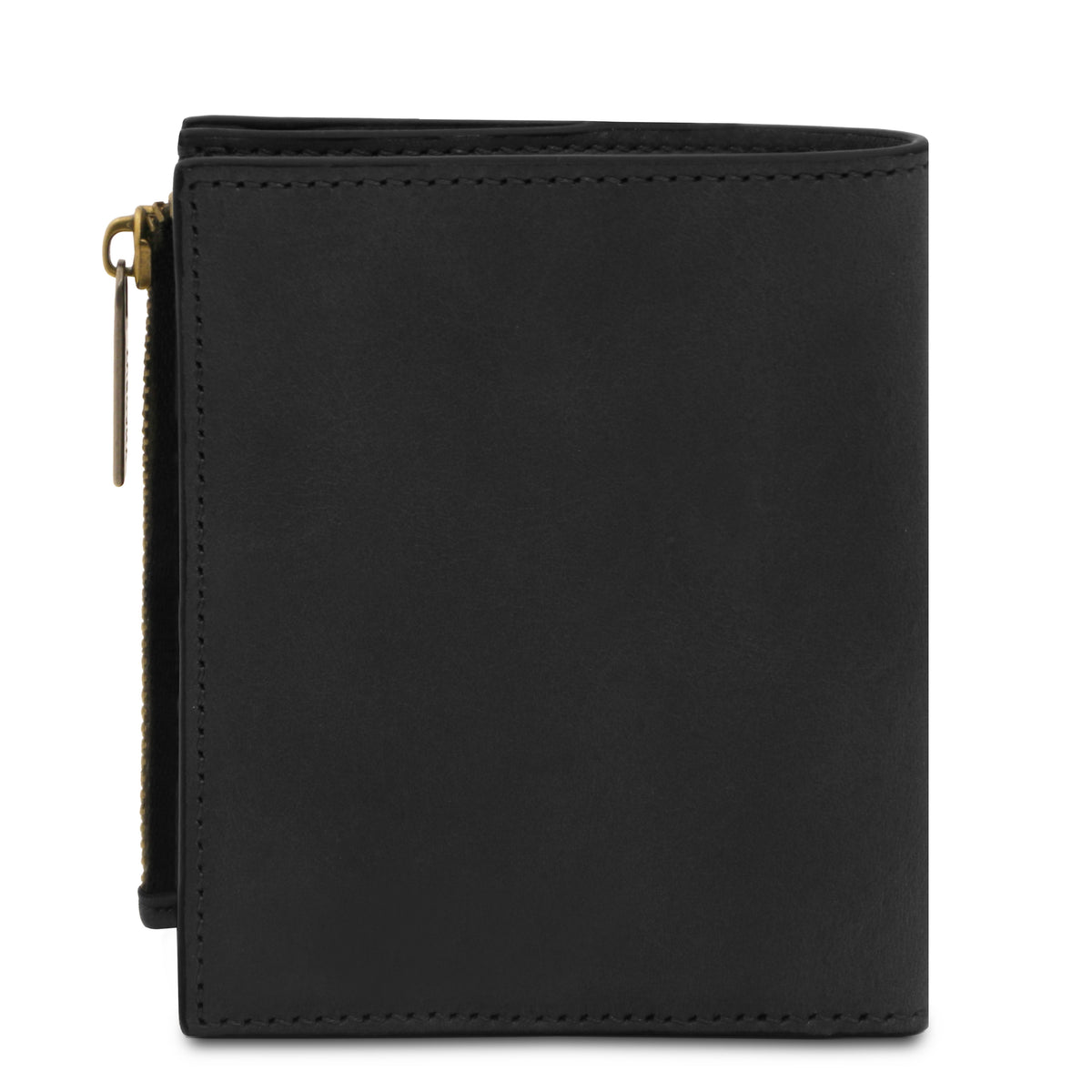 Portefeuille compact unisexe PRIMO en cuir pleine fleur