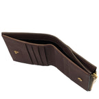 Portefeuille compact unisexe PRIMO en cuir pleine fleur
