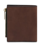 Portefeuille compact unisexe PRIMO en cuir pleine fleur