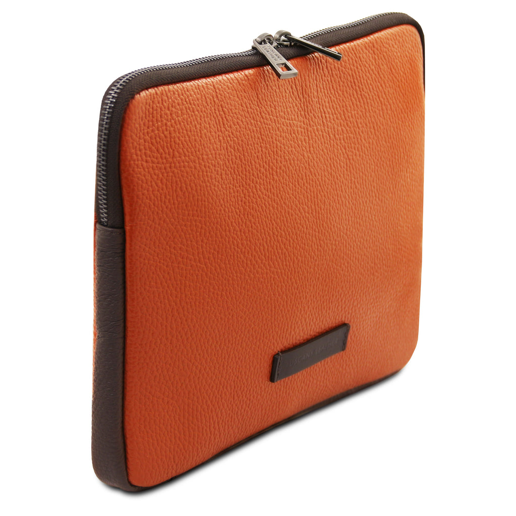 Étui tablette TABULA en cuir grainé rembourré