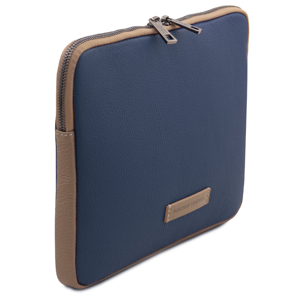 Étui tablette TABULA en cuir grainé rembourré
