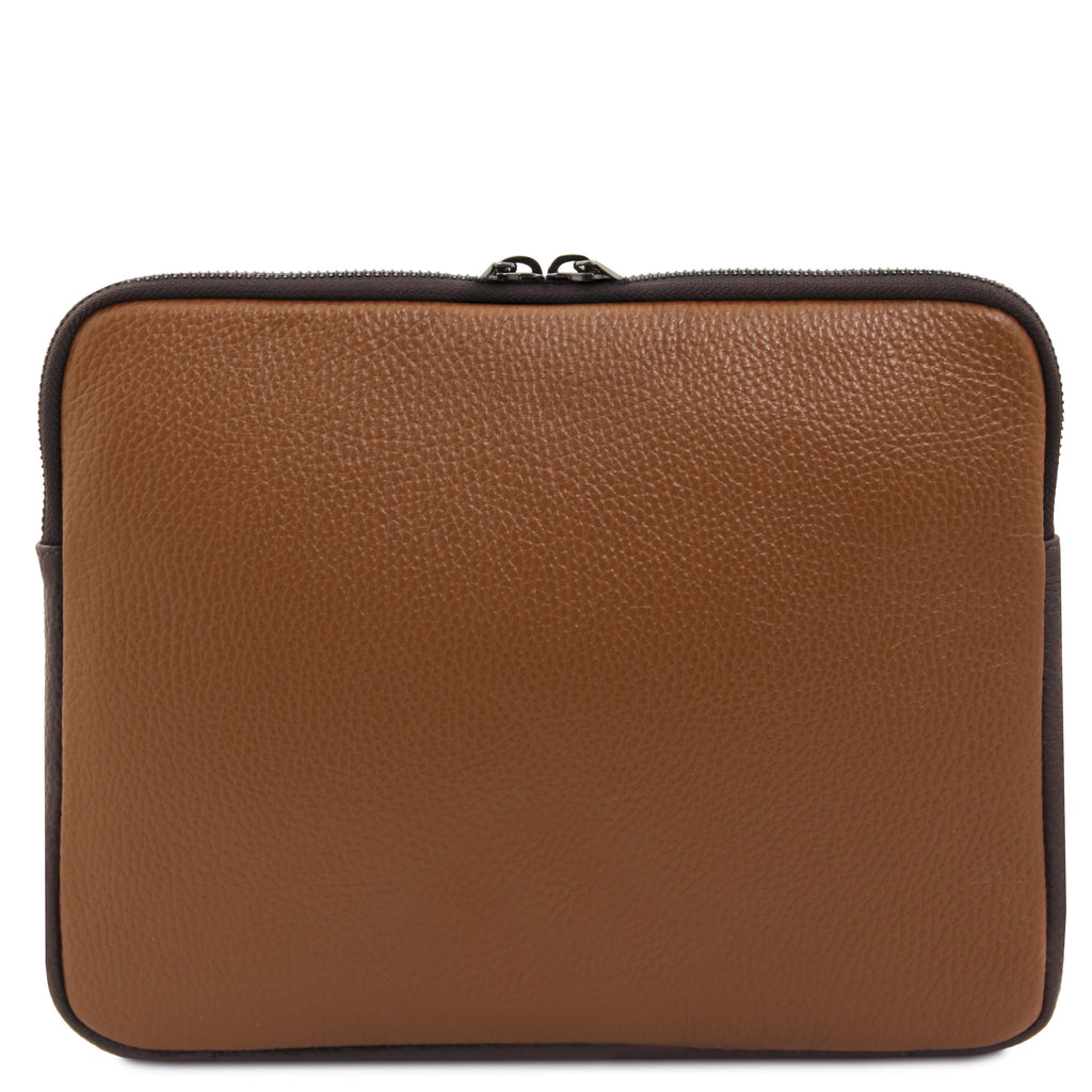 Étui tablette TABULA en cuir grainé rembourré