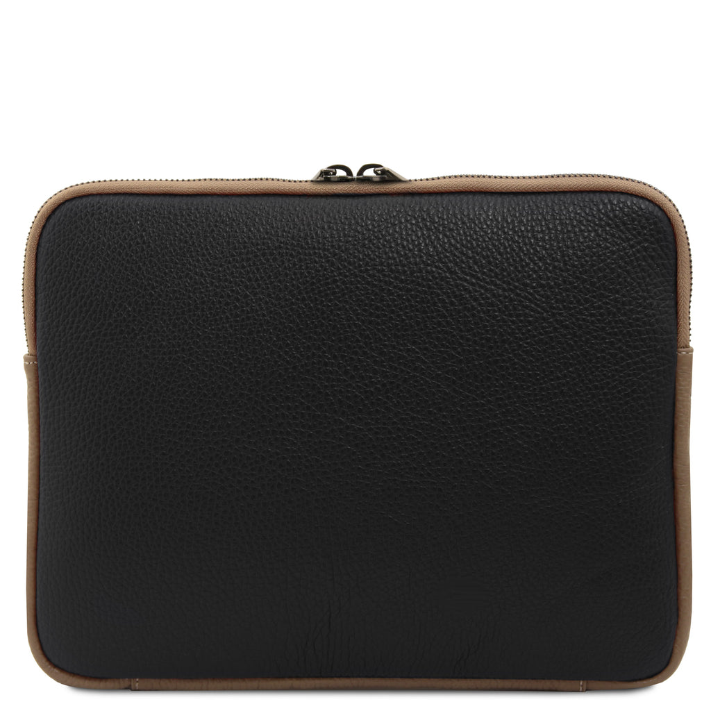 Étui tablette TABULA en cuir grainé rembourré