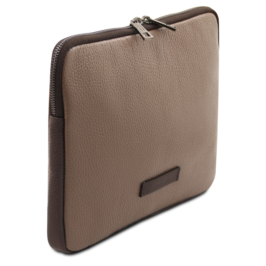 Étui tablette TABULA en cuir grainé rembourré