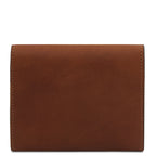 Portefeuille femme compact PRIMA en cuir pleine fleur