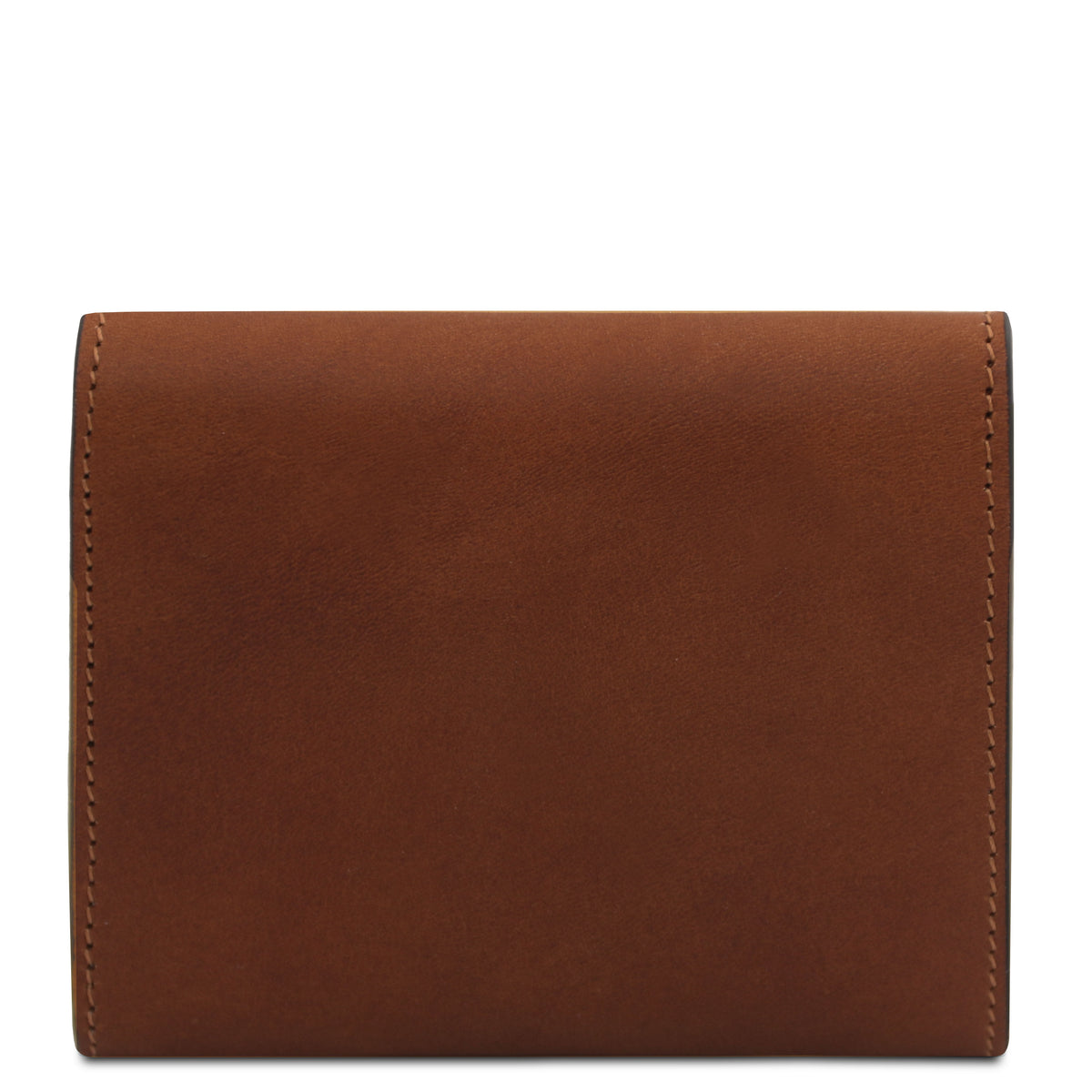 Portefeuille femme compact PRIMA en cuir pleine fleur