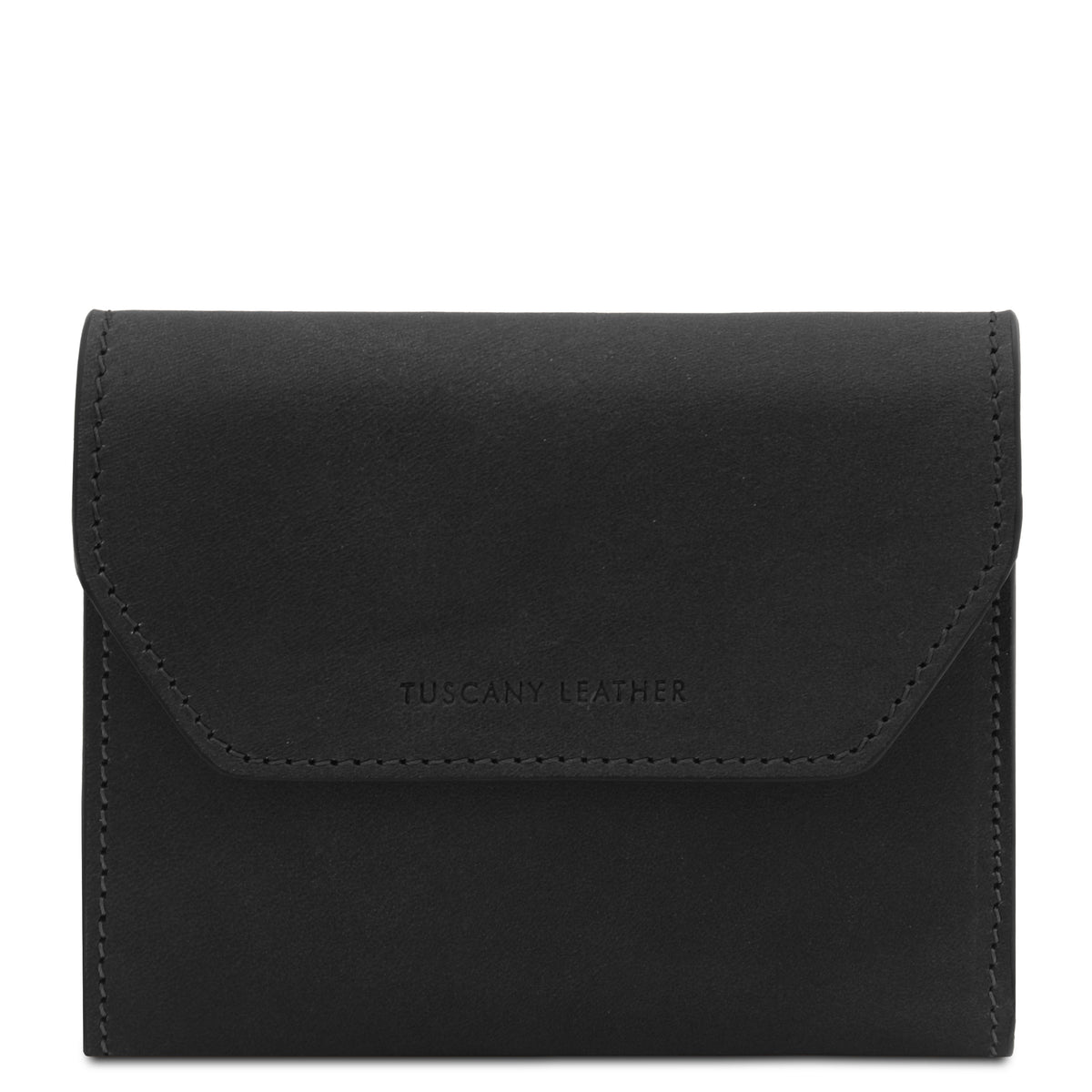 Portefeuille femme compact PRIMA en cuir pleine fleur