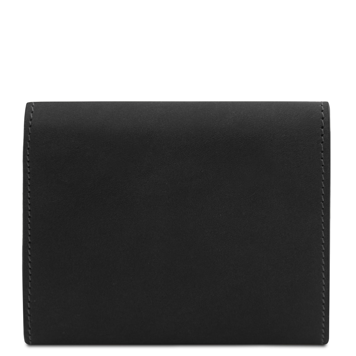 Portefeuille femme compact PRIMA en cuir pleine fleur
