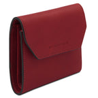 Portefeuille femme compact PRIMA en cuir pleine fleur