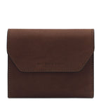 Portefeuille femme compact PRIMA en cuir pleine fleur